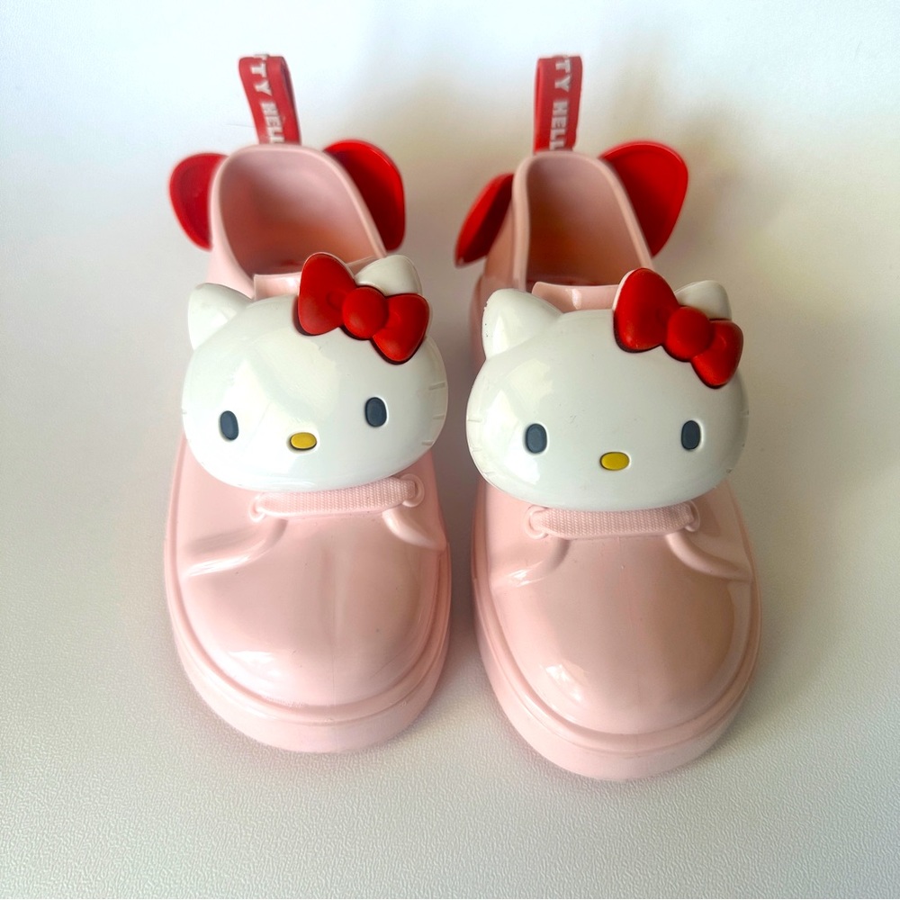 Mini Melissa X Hello Kitty Pink Red White Girl Toddler Size 10